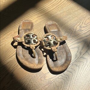 Tory Burch Tan Cork Thong Sandals size 6